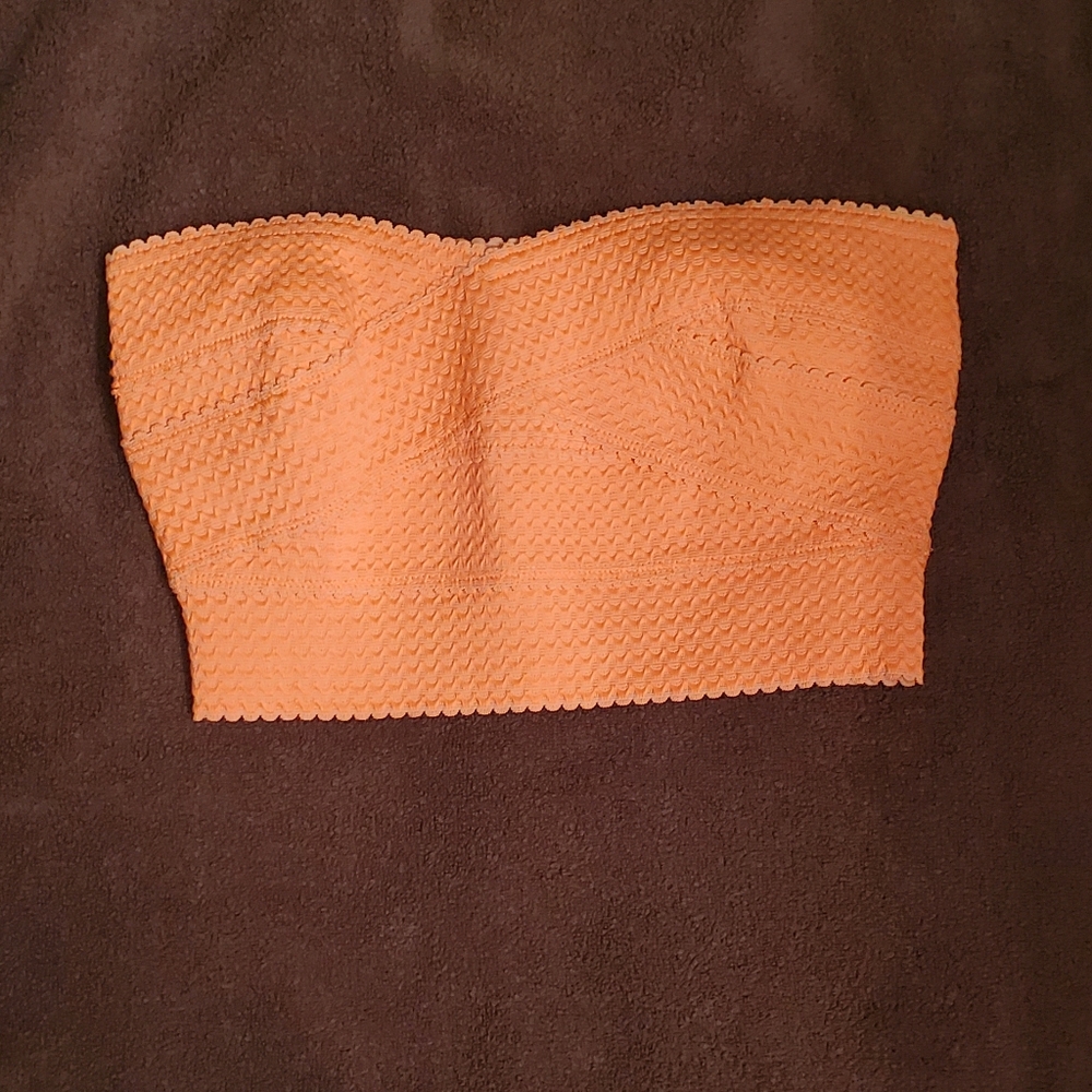 🎉🎉 Orange Strapless Crop 🧡 HOST PICK